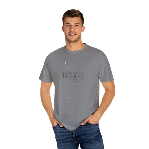 Radiating Fire Unisex Garment-Dyed T-Shirt - Inspirational Peaceful Quote - Image 10