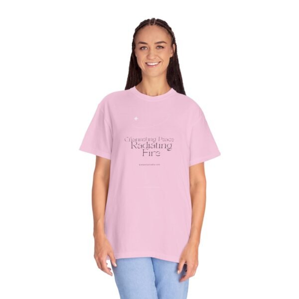 Radiating Fire Unisex Garment-Dyed T-Shirt - Inspirational Peaceful Quote - Image 46